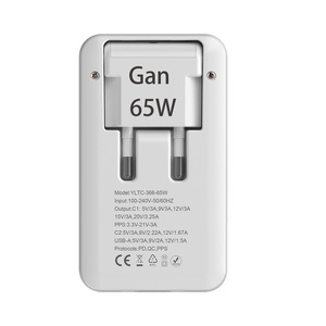 Nouvelle conception certifiée CE, chargeur rapide mince 65W pour <span class=keywords><strong>iPhone</strong></span>, Samsung, ordinateur portable, tablette - Product Image 4
