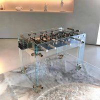 Table de billard en verre cristal standard de qualité commerciale, personnalisable pour la maison et la villa, table de billard moderne de luxe transparente, vente en gros d'usine
