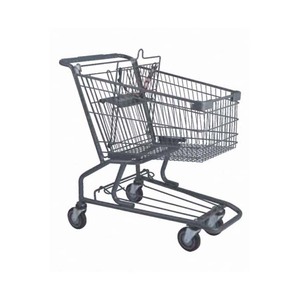 Chariot de <span class=keywords><strong>courses</strong></span> pliable Youbang YB-NC-150L de style américain, 180 <span class=keywords><strong>litres</strong></span>, galvanisé, avec roues en PU de 4 pouces, caractéristiques imperméables, vente chaude - Product Image 1