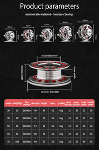 En gros Moulinet de pêche frontal tout métal de haute qualité pour la pêche en radeau et à la mouche, 2+1BB à entraînement frontal - Product Image 6