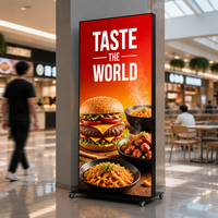 Pantalla LED Digital para Interiores P2.5 con Control WiFi, Panel de Pie para Menús en Comedores y Zonas de Comida
