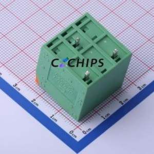 DG2206V-7.5-DA-03P-14-00A(H) Plug-in Terminal Block Through hole,P=7.5mm Board-to-Board / Socket - Closed 1x3P 7.5mm Green - Product Image 2