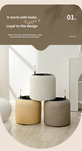 Pot de fleurs vertical cylindrique respirant auto-arrosant, style nordique, pour hôtel et décoration intérieure, en plastique soufflé - Product Image 1
