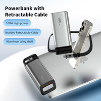 Estación de Energía Portátil de 20000mAh, Aleación de Aluminio, con Pantalla LED, Salida USB Dual de 100W, Entrada Tipo-C, Función de Soporte para Laptops
