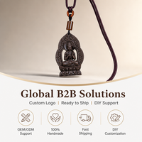 Collier d'encens au Borneol fait main, Pendentif Bouddha Mahasthamaprapta, Herbes Naturelles, OEM, Marque Privée, Spirituel, Porte-bonheur, Signe du Zodiaque Cheval
