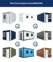 Ufficio Prefabbricato Modulare a Piano Singolo con Parete Continua in Vetro e Acciaio a Montaggio Rapido, Edificio Container da 20FT per Uffici Aziendali, Hotel, Scuole