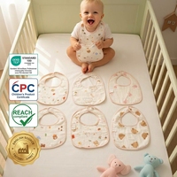 Fournisseur d'usine de bavoirs pour bébés de qualité supérieure en mousseline, style bandana réversible avec boutons-pression réglables, pour la crèche