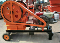 Concasseur à mâchoires diesel portable mini PE200*350, 10 tonnes par heure, concasseur mobile pour roche, petit concasseur de pierre