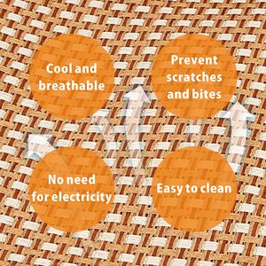 Kalte Matte für Hunde und Katzen Sommer komfort Haustier kühl kissen Breezy Rattan Kühl matte - Product Image 4