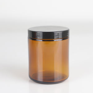 Vente en gros de nouveaux bocaux à bougies en verre d'apothicaire de Noël vides à fond rond de couleur givrée noire élégante personnalisée nordique avec couvercles - Product Image 5