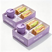 Offre Spéciale : Boîte à café et desserts personnalisée avec logo, support de tasse en gros pour café et boulangerie, boîte d'emballage alimentaire à impression numérique