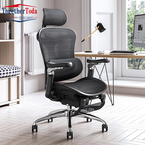 Silla Ejecutiva Ergonómica de Oficina con Malla Transpirable, Giratoria y con Altura Ajustable, Ideal para Gerentes y Trabajo en Casa - Product Image 3