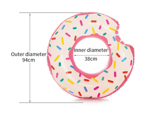 <span class=keywords><strong>Flotador</strong></span> Inflable <span class=keywords><strong>INTEX</strong></span> 56265 con Forma de <span class=keywords><strong>Donut</strong></span> Arcoíris, Anillo de Natación de PVC para Adultos, Tubo de Agua para Fiestas de Piscina y Playa, Juguete Acuático para el Verano - Product Image 2