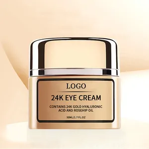 Crème pour les yeux nourrissante en profondeur, hydratante et Anti-âge à l'acide hyaluronique 24K Gold