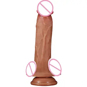 Jiuxi 긴 플러스 사이즈 유럽과 미국 대외 무역 실리콘 페니스 여성의 수음 도구 성인 섹스 제품