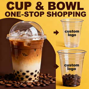 Muestras Gratis Vasos Desechables de Plástico PET Personalizados con Impresión de Logotipo, <span class=keywords><strong>Tapas</strong></span> de 90 mm de Diámetro para Refrescos, Té con Leche, Café Helado - Product Image 2