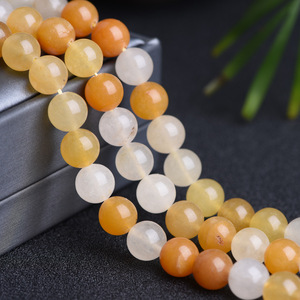 Cuentas Redondas de Jade Amarillo Natural al por Mayor, Cuentas Sueltas de 4mm 6mm 8mm para Accesorios de Joyería DIY. Color: # 57 - Product Image 3