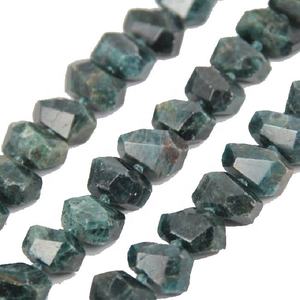 Nugget de apatita verde de alta calidad, piedra preciosa perforada, cadena completa, collar de curación de cristal de piedra natural, mayorista - Product Image 1