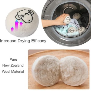 ลูกบอลอบผ้าขนสัตว์พร้อมโลโก้ใช้ซ้ำได้ลูกบอลซักผ้ากันไฟฟ้าสถิตขนาด7ซม. สำหรับซักผ้าใช้ซ้ำได้ของขวัญตามต้องการ - Product Image 5