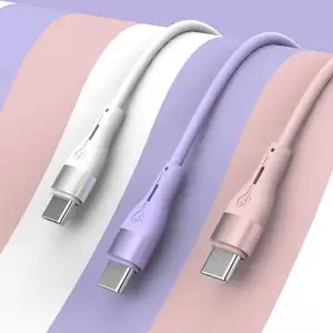 1M 2M נוזל OD6.0 USB C סוג C כבל מהיר טעינת USB מטען כבל טעינה מהירה כבל חוט עבור סמסונג Xiaomi Huawei V95 DC5V