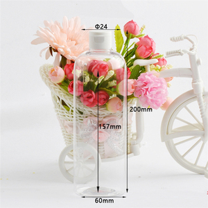 IBELONG Flacone Cosmetico PET Rotondo da 500ml Blu Bianco Ambra Trasparente Nero Verde con Tappo Flip Top - Product Image 2