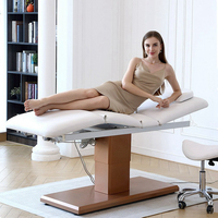 Table de Soin Ajustable Haut de Gamme pour Salon de Beauté et SPA, Lit de Beauté Électrique avec Mécanisme de Levage pour Extensions de Cils