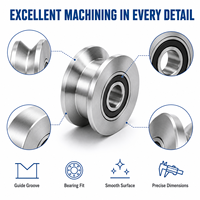 Roue de guidage en métal usinée CNC de précision sur mesure pour l'automatisation des machines industrielles et les systèmes de mouvement linéaire