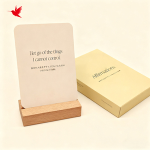 Cá nhân thẻ trò chơi của thiết kế của riêng bạn in ấn motivational tích cực Flashcards khẳng định thẻ tùy chỉnh với Gỗ Đứng - Product Image 3