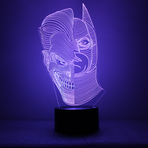 Lámpara Nocturna LED 3D de Doble Cara, Luz Blanca Cálida, Regulable Mediante Interruptor, Recargable, con Alimentación por Enchufe, Material Acrílico - Product Image 5