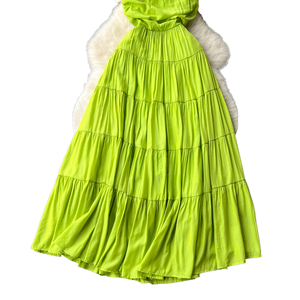 Vestido de Playa Retro de Verano para Mujer, Estilo Halter, Espalda Descubierta, Transpirable, Estampado Sólido, Ajustado - Product Image 3