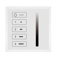 Controlador Maestro DALI-2 Certificado de 1/4 Zona, TL4-1D, Atenuación de 256 Niveles, Panel Táctil de Pared CCT, Ecológico