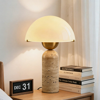 Lampe de table LED en marbre de style nordique, commande tactile, design moderne en forme de dôme, AC, pour la maison, la chambre, le salon, le bureau, la lecture, décoration minimaliste