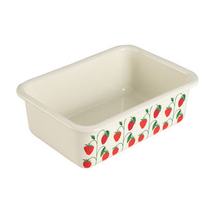 Nouveau type <span class=keywords><strong>de</strong></span> plateau <span class=keywords><strong>de</strong></span> mélange en émail <span class=keywords><strong>de</strong></span> forme carrée avec logo personnalisé blanc haut <span class=keywords><strong>de</strong></span> gamme plateau rectangulaire en émail pour pizza aux fruits glacés - Product Image 6