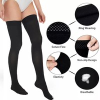 Bas de contention unisexe à bout fermé, compression moyenne 30-40 mmHg, pour traitement et soutien, hauteur cuisse