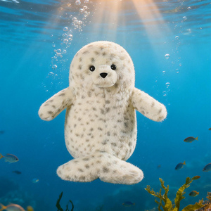 Nouvel Arrivage : Peluche <span class=keywords><strong>Phoque</strong></span> Blanc Kawaii, Douce et Réaliste, Idéale comme Doudou, Décoration de Mariage et de Maison, Cadeau pour Enfants - Product Image 4
