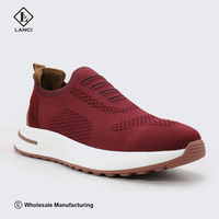 Fabricant de baskets personnalisées LANCI, OEM ODM, baskets en tricot faites à la main, chaussures de créateur pour hommes, baskets de luxe de créateur