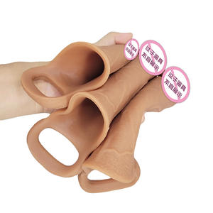 Condón retardante <span class=keywords><strong>de</strong></span> manga <span class=keywords><strong>de</strong></span> silicona <span class=keywords><strong>de</strong></span> partículas líquidas para hombres, Consolador <span class=keywords><strong>de</strong></span> productos para adultos con púas largas y gruesas - Product Image 1