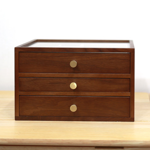 Scatola in Legno a 3 Livelli Personalizzata per <span class=keywords><strong>Gioielli</strong></span>, Cofanetto Portagioie in Legno con Cassetti e Scomparti - Product Image 2