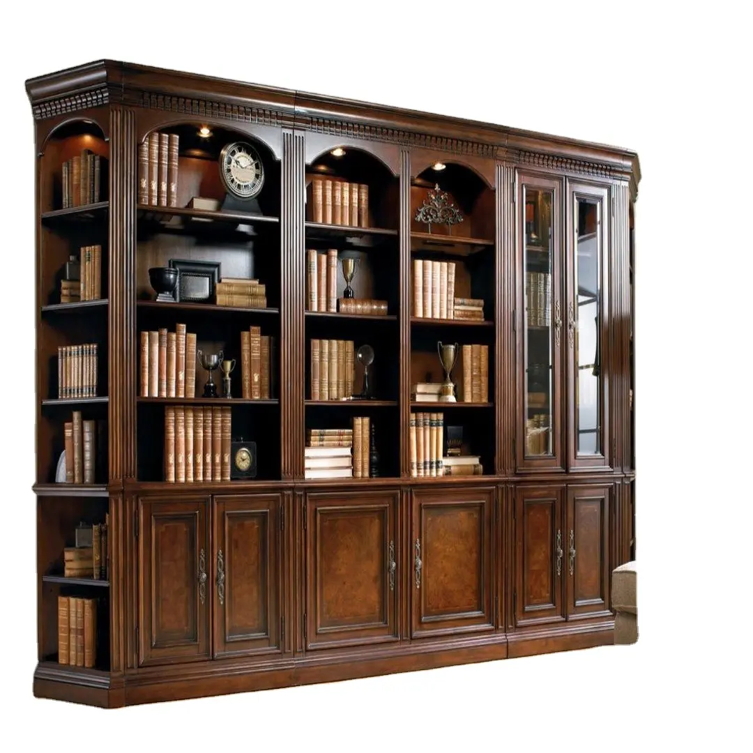 MCZ China storage large wooden tree bookcases and bookshelves solid wood traditional furniture in a study