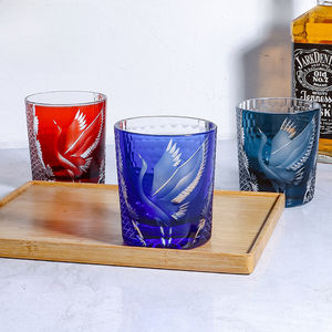 Verre à <span class=keywords><strong>whisky</strong></span> en cristal sculpté à la main, style ancien, luxe léger, rétro, parfumé, coupe japonaise Edo Kiriko, coffret cadeau de grande valeur - Product Image 2