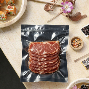Sacs sous vide noirs en PA/PE de qualité alimentaire, gaufrés, à trois soudures latérales, pour viande, saucisses, cuisson sous vide et congélation, vente en gros - Product Image 3