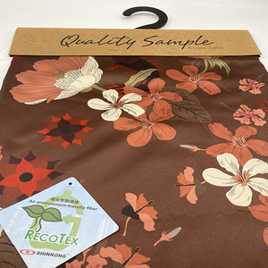 100% tái chế rPet <span class=keywords><strong>Poly</strong></span> <span class=keywords><strong>satin</strong></span> in dệt vải cho áo khoác lót cô gái & xe sử dụng thân thiện với môi trường với khả năng hiển thị cao - Product Image 1