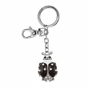 Portachiavi Ladybird in Cristallo Nero, Design Elegante, Senza Scatola - Product Image 2