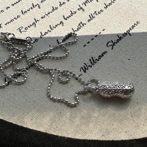 สร้อยคอจี้ล็อคแห่งสันติภาพเงินแท้ S925 ดีไซน์เรขาคณิตแบบจีน คำมงคล ดีไซน์หรูหรา ไม่ซ้ำใคร - Product Image 5