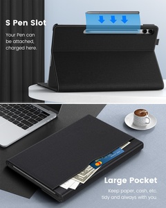 MoKo antiurto antigraffio protezione anteriore supporto in pelle PU copertura per Tablet per Samsung <span class=keywords><strong>Galaxy</strong></span> <span class=keywords><strong>Tab</strong></span> S9 FE + <span class=keywords><strong>12.4</strong></span> 2023 - Product Image 4