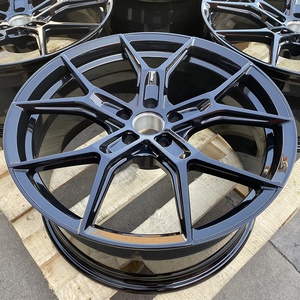 GVICHN 19 20 21 인치 맞춤형 알루미늄 합금 단조 림 5x112 5x120 광택 BMW 아우디에 대한 검은 승용차 바퀴 - Product Image 2