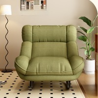 Fauteuil à bascule moderne rembourré, dossier haut, confortable, pour chambre et salon
