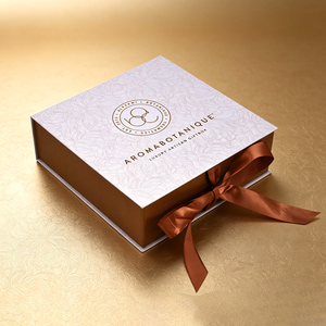 Custom Designed <b>White</b> Magnetic Women's Lingerie Foam Paper <b>Boxes</b> Recycled Bra Gift Box with Embossing and Matt Lamination - Product Image 1