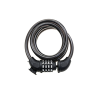 Lucchetto a Cavo per Bicicletta YH3419, Lucchetto Combinato Portatile di Sicurezza a 4 Cifre, Cavo in Acciaio Riconfigurabile