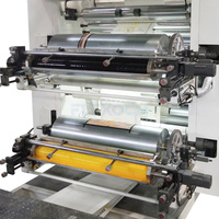 Machine d'impression flexographique professionnelle 4 couleurs de type superposable rouleau-à-rouleau pour emballages de sacs de riz et de sacs d'engrais en PP tissé